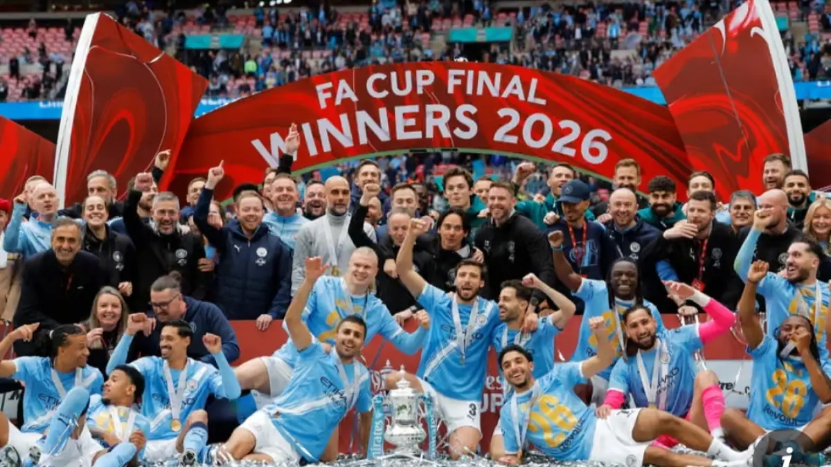 Manchester City juara FA Cup 2026.(The Guardian). 