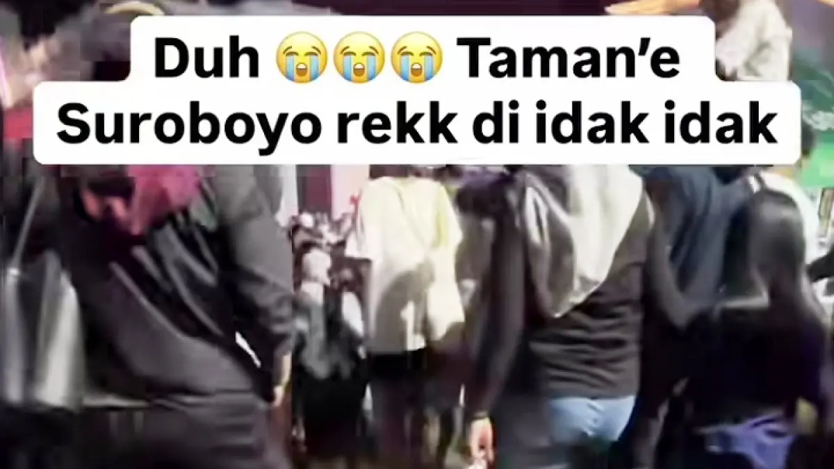 SEMPAT VIRAL: Kondisi salah satu taman yang rusak.