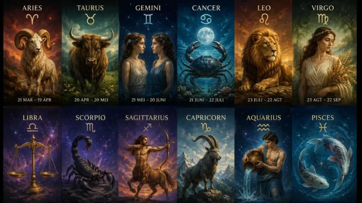 Ilustrasi zodiak. (AI) 