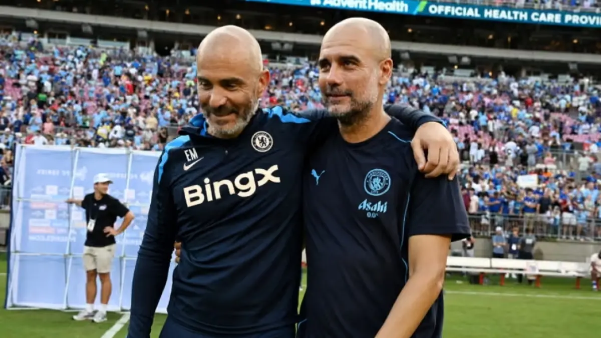Enzo Maresca (kiri) akan gantikan posisi Pep Guardiola. (The Guardian) 
