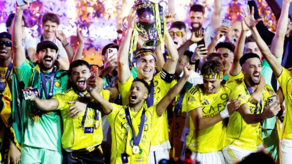 Cristiano Ronaldo bawa Al Nassr juara Liga Pro Saudi 2026. (Arab News) 