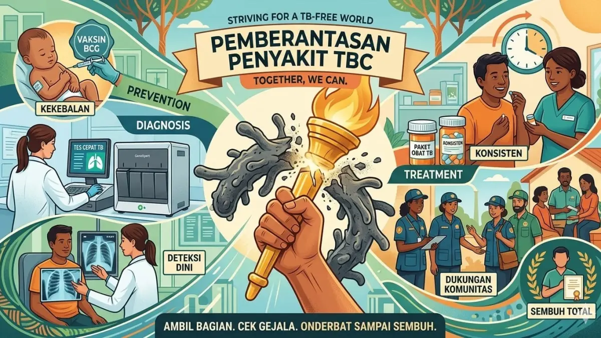 Ilustrasi pemberantasan TBC. (AI/RADAR SURABAYA)