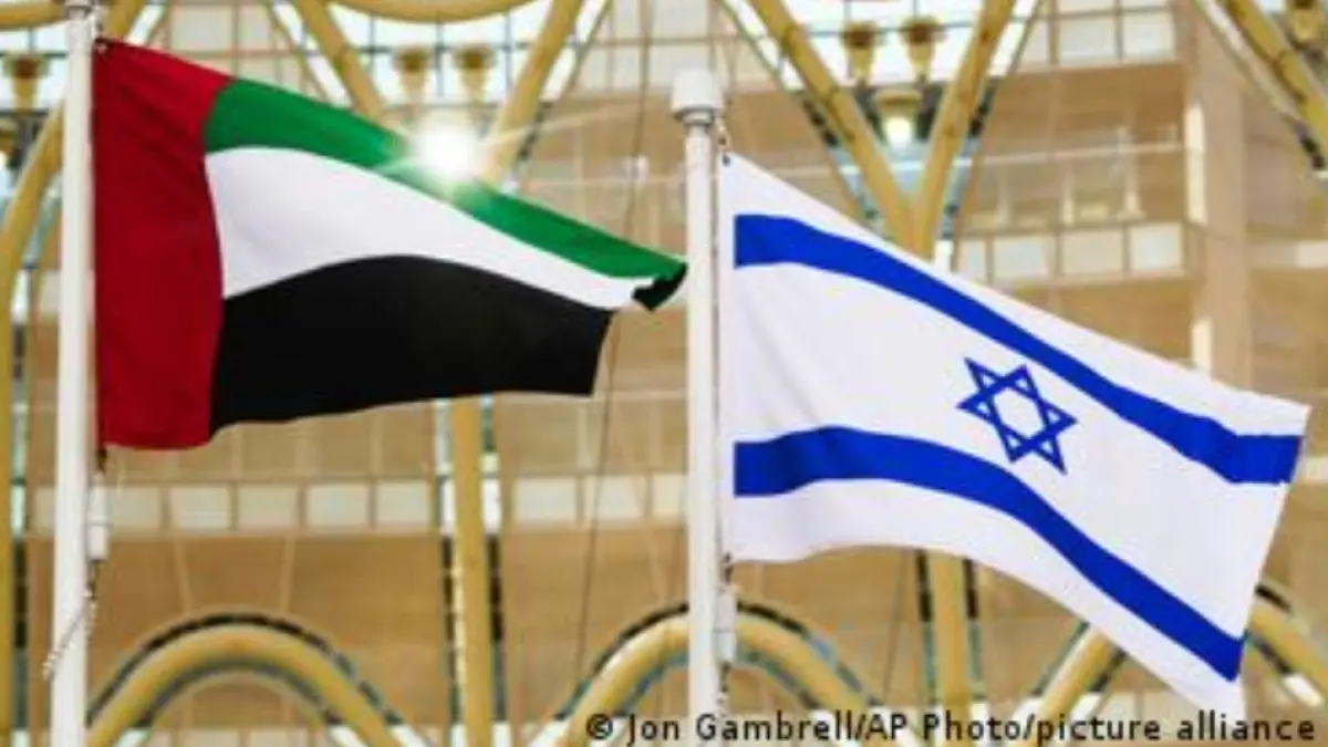 Bendera Uni Emirat Arab dan Israel Foto: Jon Gambrell/AP Photo/picture alliance/dw.com