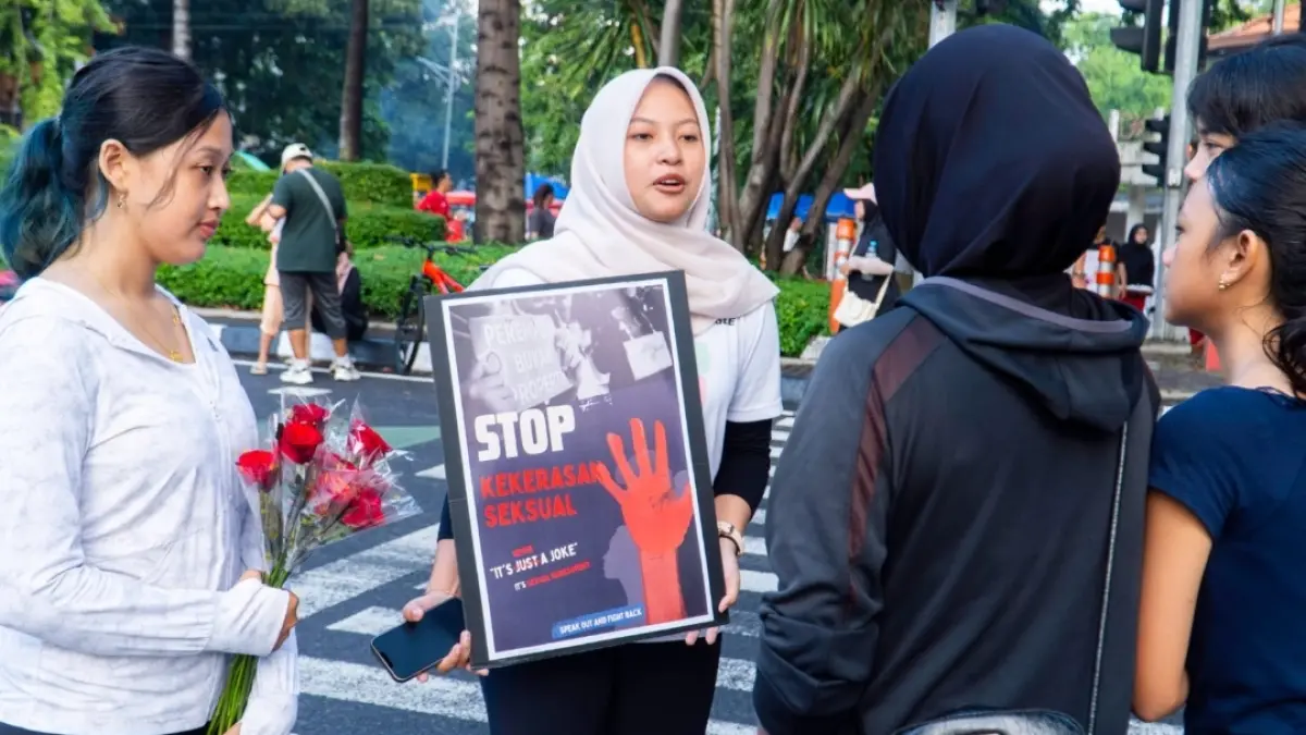Kampanye stop kekerasan sekaual. (Rahmat Sudrajat) 