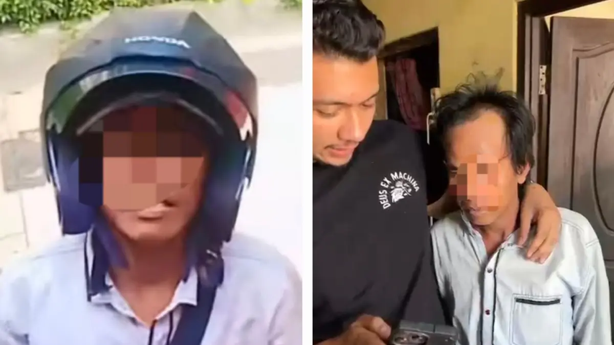 DIAMANKAN: Terduga Pelaku pemerasan di Jalan Perak Barat, Surabaya, diamankan Patroli Siber Unit Reaksi Cepat Polres Pelabuhan Tanjung Perak di rumahnya.(IST/RADAR SURABAYA)