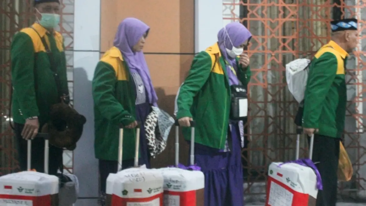 Foto dokumentasi kepulangan jemaah haji tahun 2025.(dok radar surabaya) 