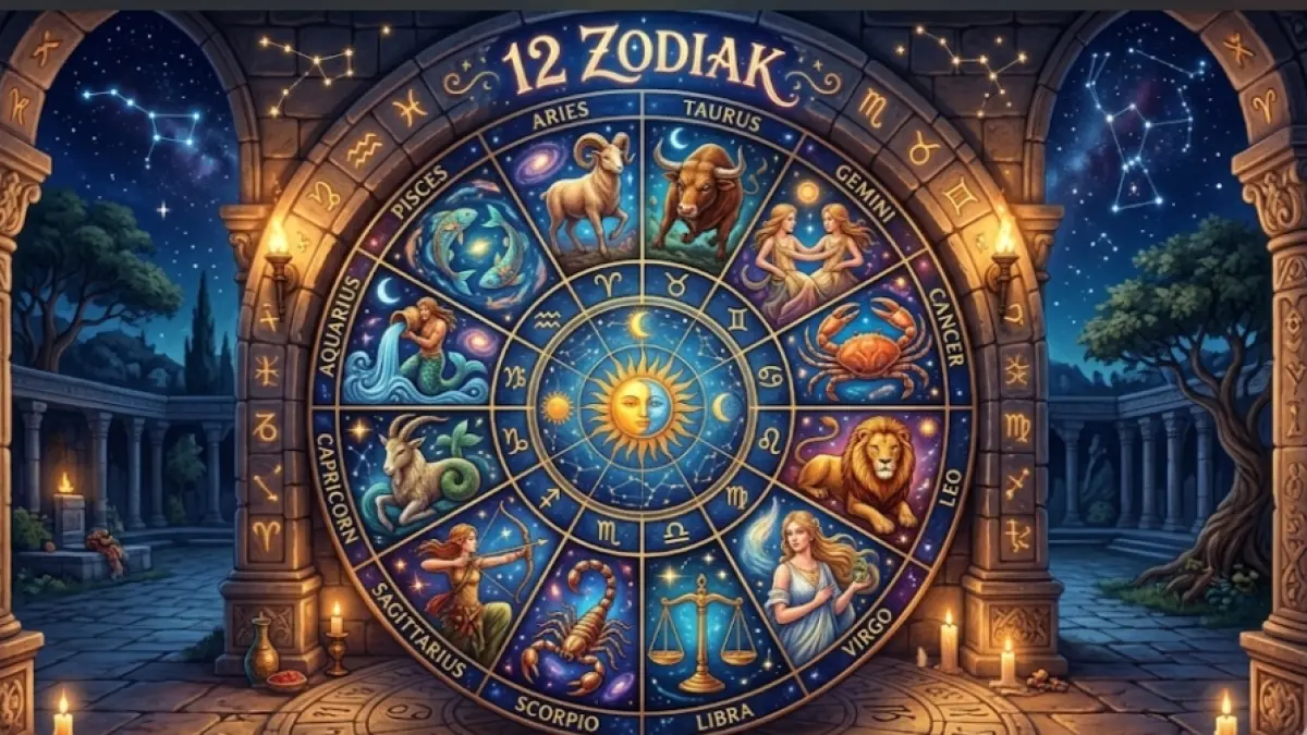 Ilustrasi zodiak. (Gemini AI) 