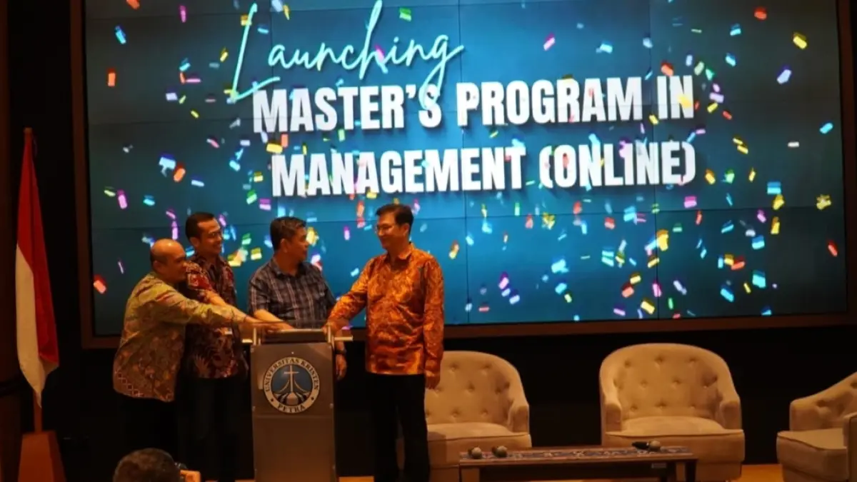 Universitas Kristen (UK) Petra resmi meluncurkan Program Studi Magister Manajemen Pendidikan Jarak Jauh (PJJ MM) berbasis kecerdasan buatan (Artificial Intelligence/AI). (Rahmat Sudrajat) 
