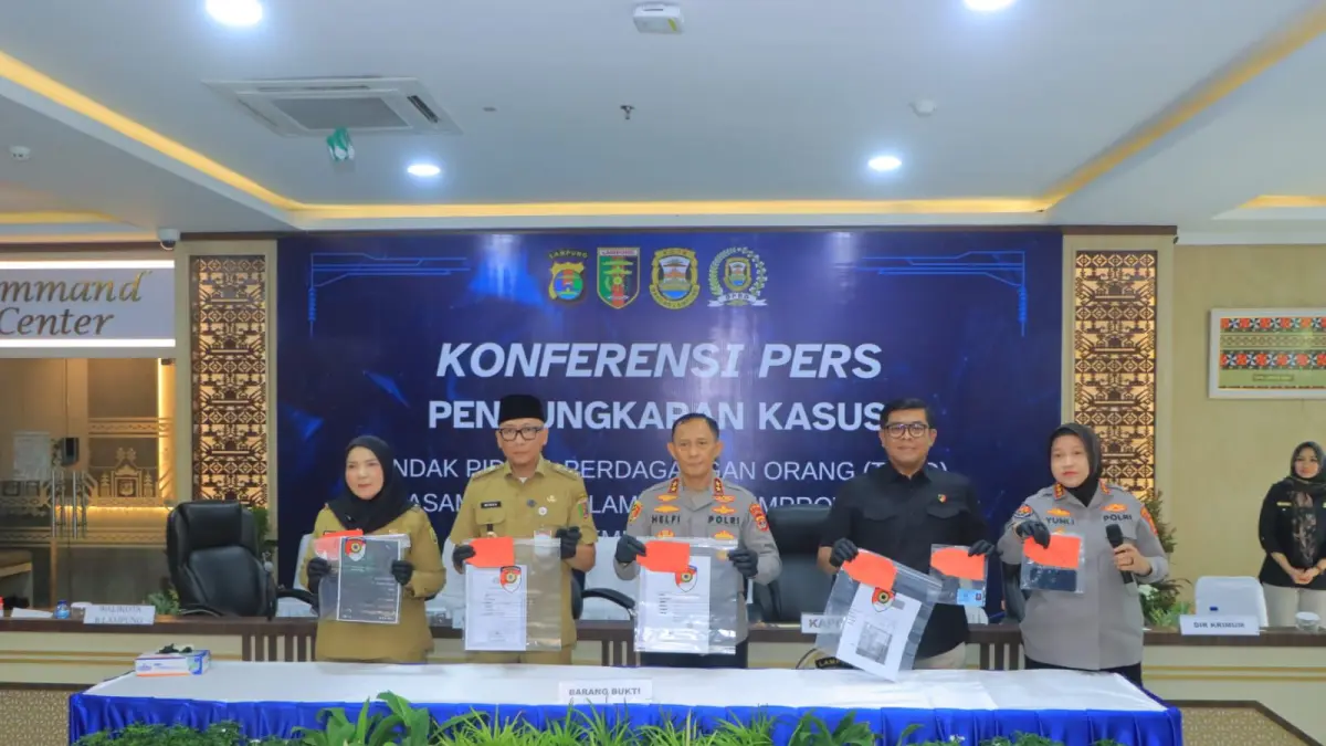 Pengungkapan kasus penjualan anak di bawah umur dari Lampung ke Surabaya. (IST)