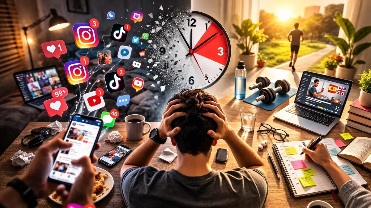 Ilustrasi aktivitas anak muda di media sosial. Fenomena FOMO atau rasa takut tertinggal semakin sering dialami di era digital. Foto : Pinterest.