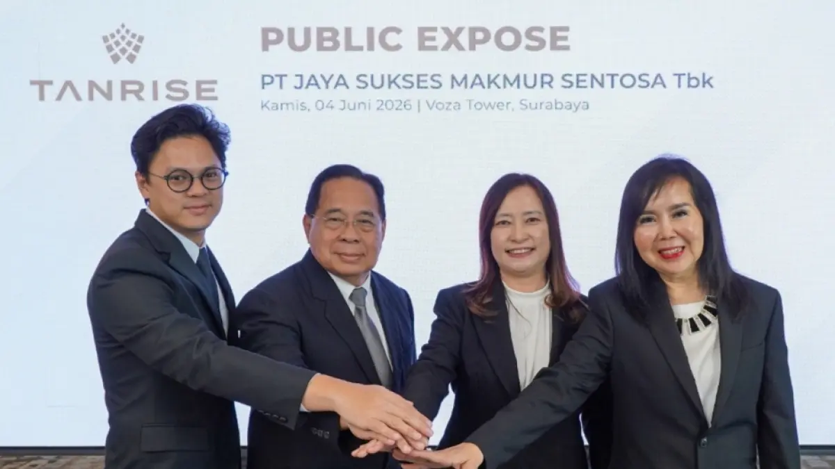 Optimis Tumbuh: Direksi Tanrise tetap optimis tahun ini mampu menintkatkan kinerjanya double digit meskipun pasar properti semakin challenging. (M Afik Firdaus/Radar Surabaya). 