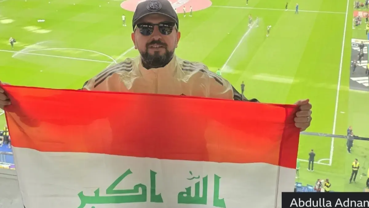 Suporter Irak, Abdulla Adnan, tidak dapat memperoleh visa untuk melakukan perjalanan ke Amerika Serikat. (BBC) 