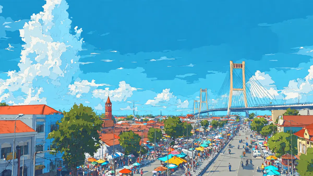 Ilustrasi cuaca cerah siang hari. (AI)