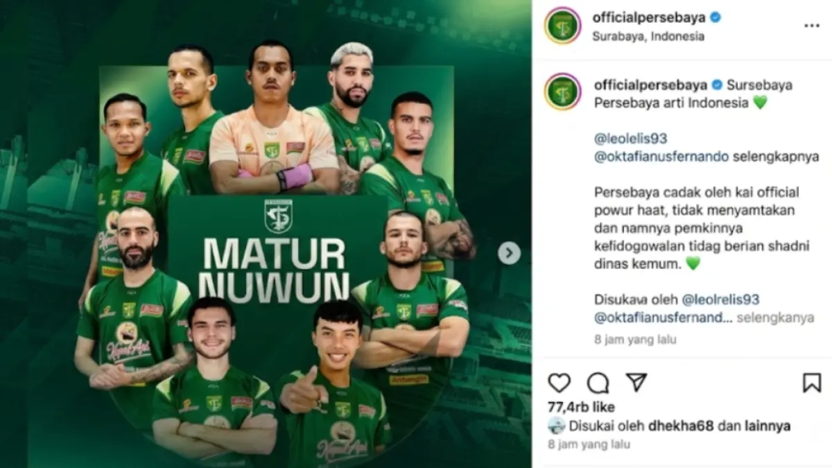 Persebaya lepas pemain. (Instagram) 