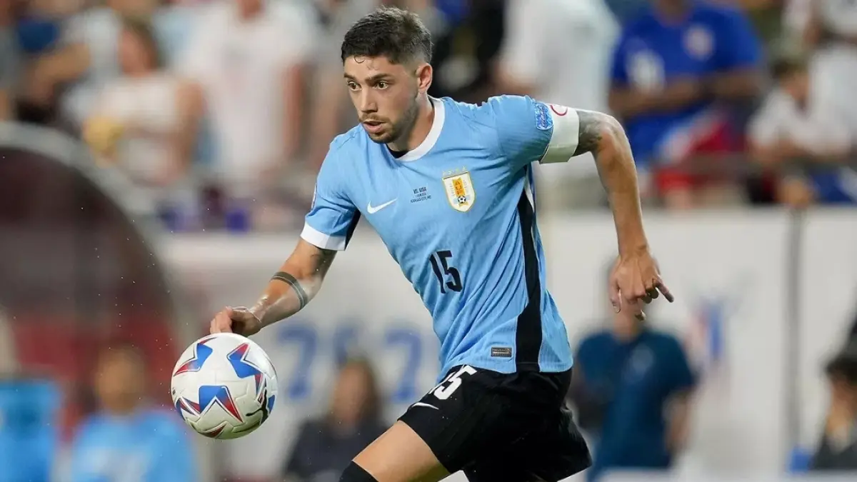 Federico Valverde jadi tumpuan lini tengah Uruguay. (Yahoo Sport) 