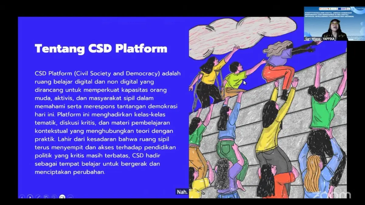 ONLINE: Sosialisasi CSD Platform pada forum diskusi interaktif Pusham Ubaya pada Sabtu (13/06/2026).(IST/RADAR SURABAYA)