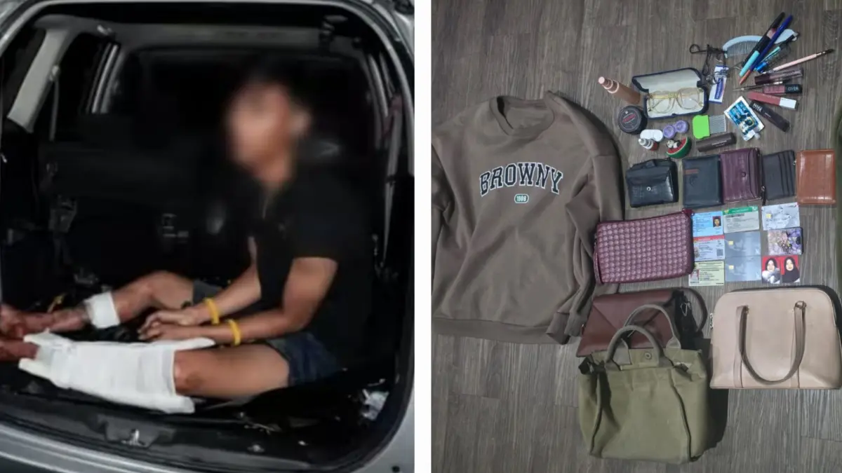 DILUMPUHKAN: Pelaku jambret tas N saat ditangkap. Tersangka yang beraksi di Jalan Kusuma Bangsa, Surabaya, ini harus merasakan timah panas petugas usai melawan saat ditangkap.(IST/RADAR SURABAYA)
