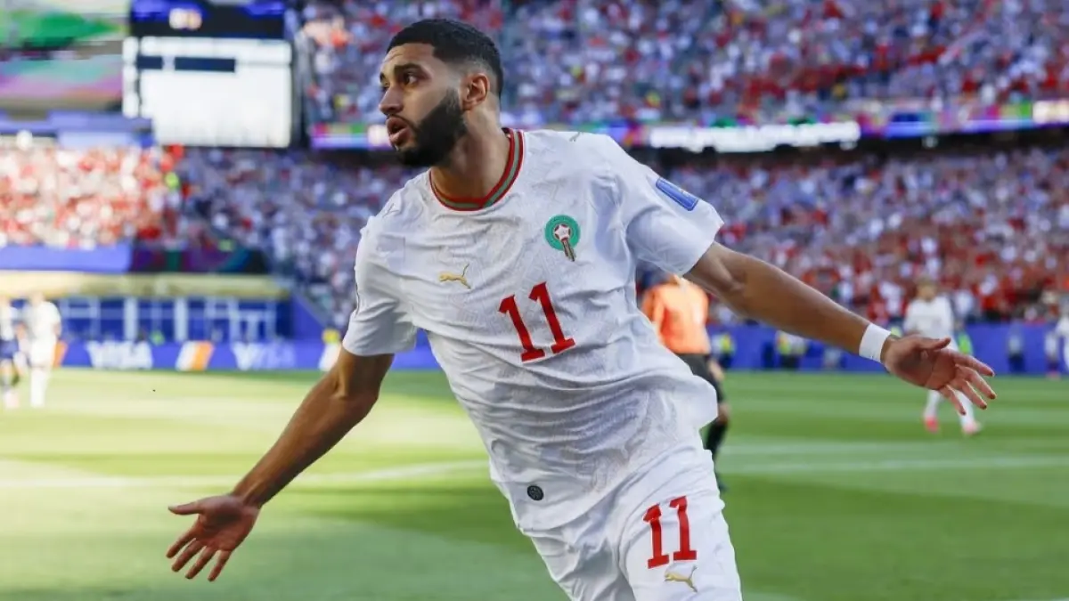 Gol cepat Ismael Saibari membawa Maroko semakin dekat babak 16 besar. (Daily Record) 