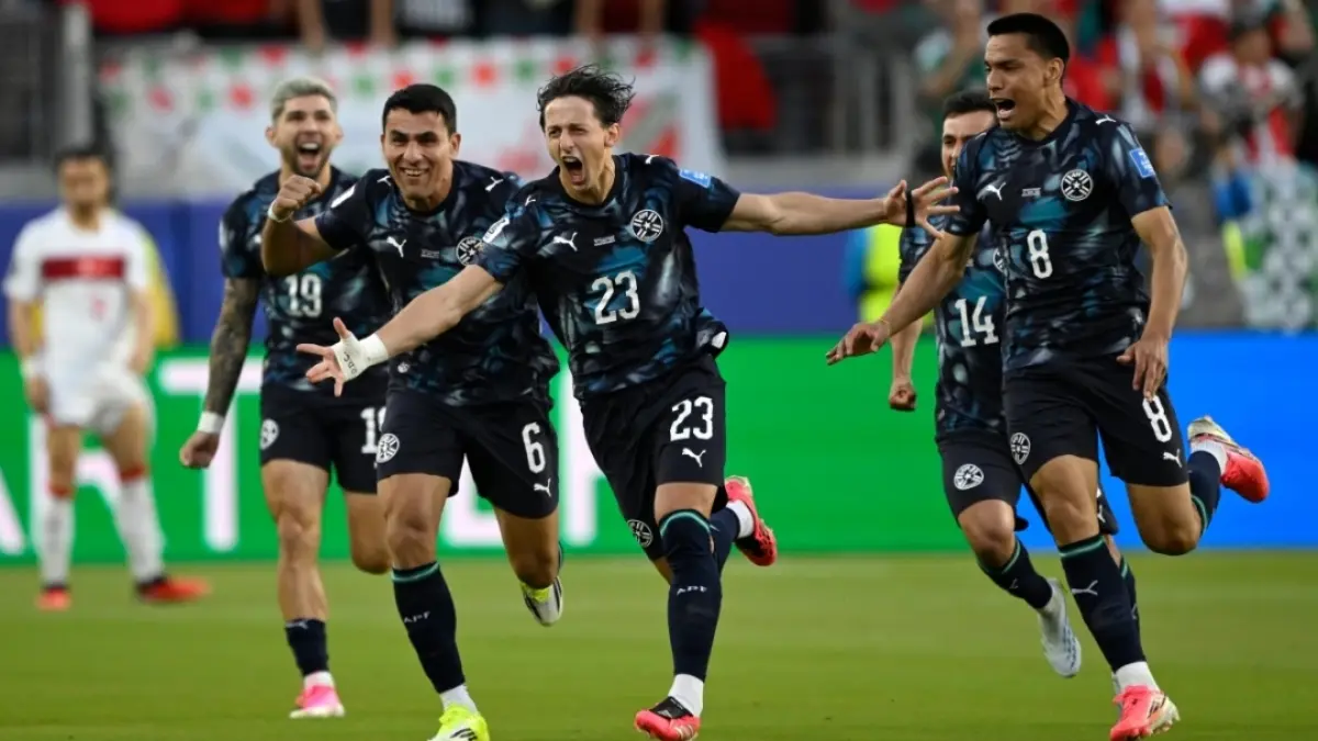 Matias Galarza (23) lakukan selebrasi usai cetak gol ke gawang Turki. (AP Photo/Eakin Howard) 
