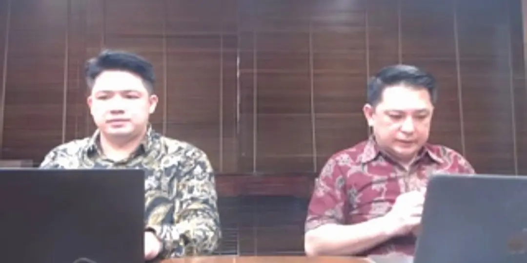 Wang Sutrisno (kanan) menjelaskan kinerja WOOD secara daring. Tahun 2026 pihaknya melakukan diversifikasi pasar ekspor dan produk baru.