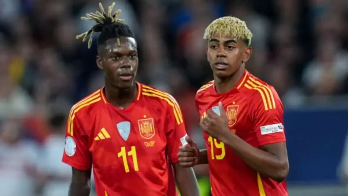 Kombinasi Nico Williams (kiri) dan Lamine Yamal diharapkan membuat La Roj Spanyol lebih kreatif. (Sportmole) 