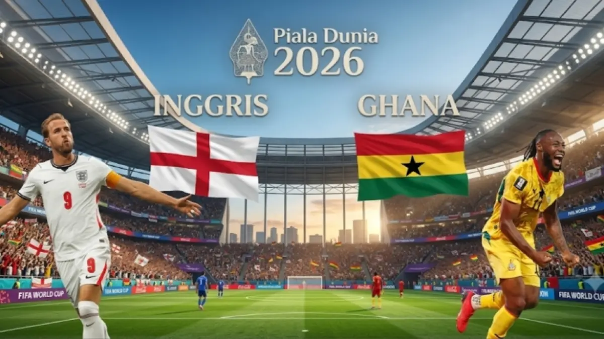 Inggris tidak boleh remehkan Ghana. (Opta/Gemini AI) 