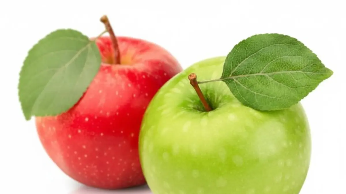 Perbandingan nutrisi Apel merah dan apel hijau. Foto: Pinterest.