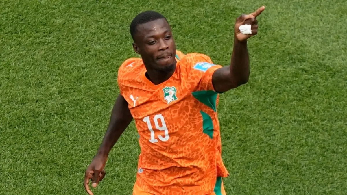 Nicolas Pepe cetak brace bawa Pantai Gading melaju fase gugur. (AP Photo/Matt Slocum) 
