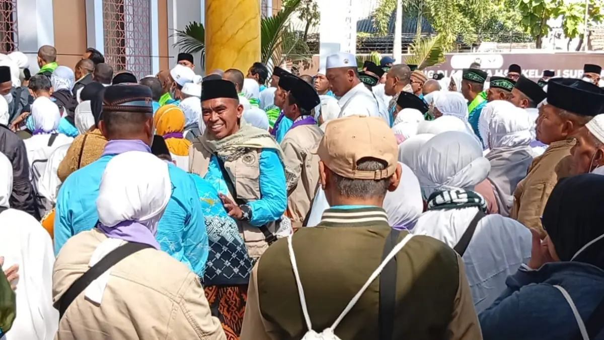 Jemaah haji yang sudah di Asrama Haji Debarkasi Surabaya saat ini sudah mencapai 38.325 orang. (Rahmat Sudrajat) 