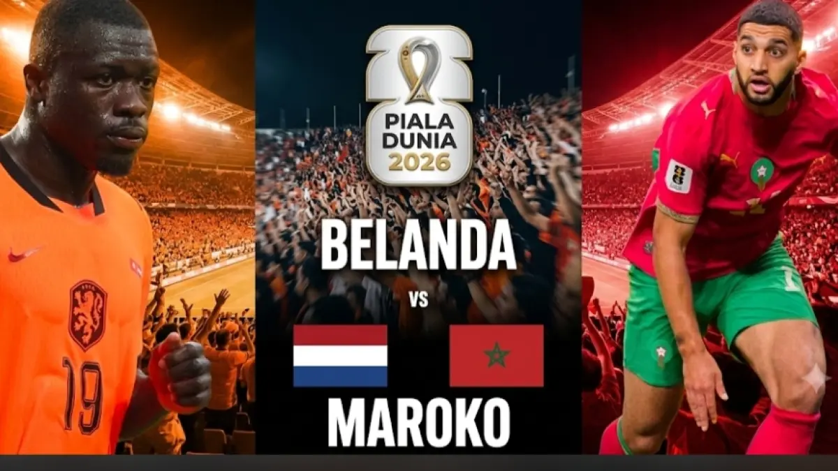 Duel kelas berat Belanda vs Maroko yang sarat dengan kejutan. (Opta/Gemini AI) 