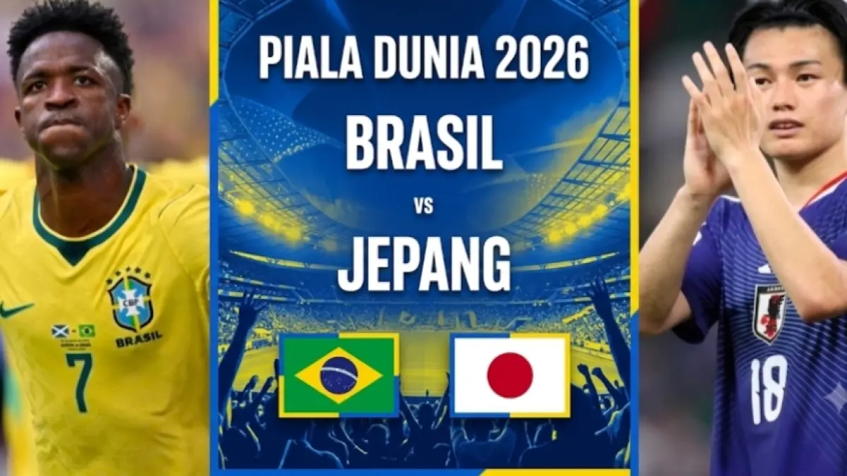 Duel seru Brasil vs Jepang di babak 32 besar. (Opta/Gemini AI) 