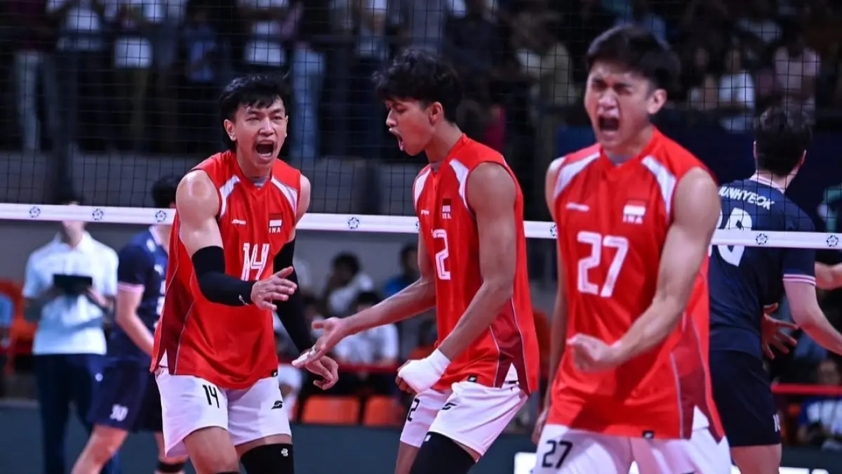 Timnas Voli Putra Indonesia membuat kejutan. (AVC) 