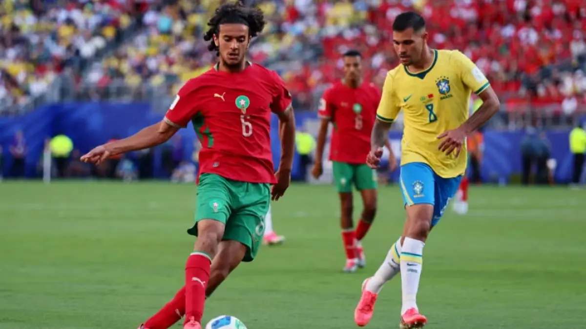 Ayyoub Bouaddi (kiri) harapan baru Maroko yang menyita perhatian di Piala Dunia 2026.(The Guardian). 