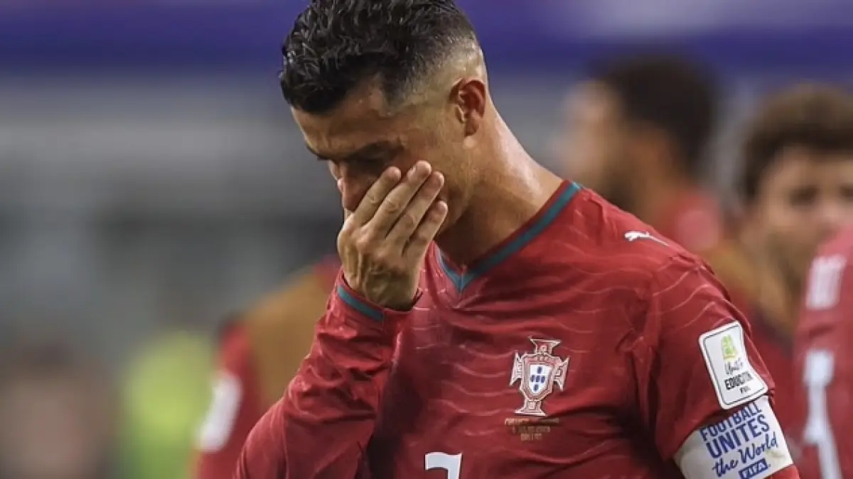 Cristiano Ronaldo mengakhiri penampilannya di Piala Dunia di usia 41 tahun. (Dailymail) 