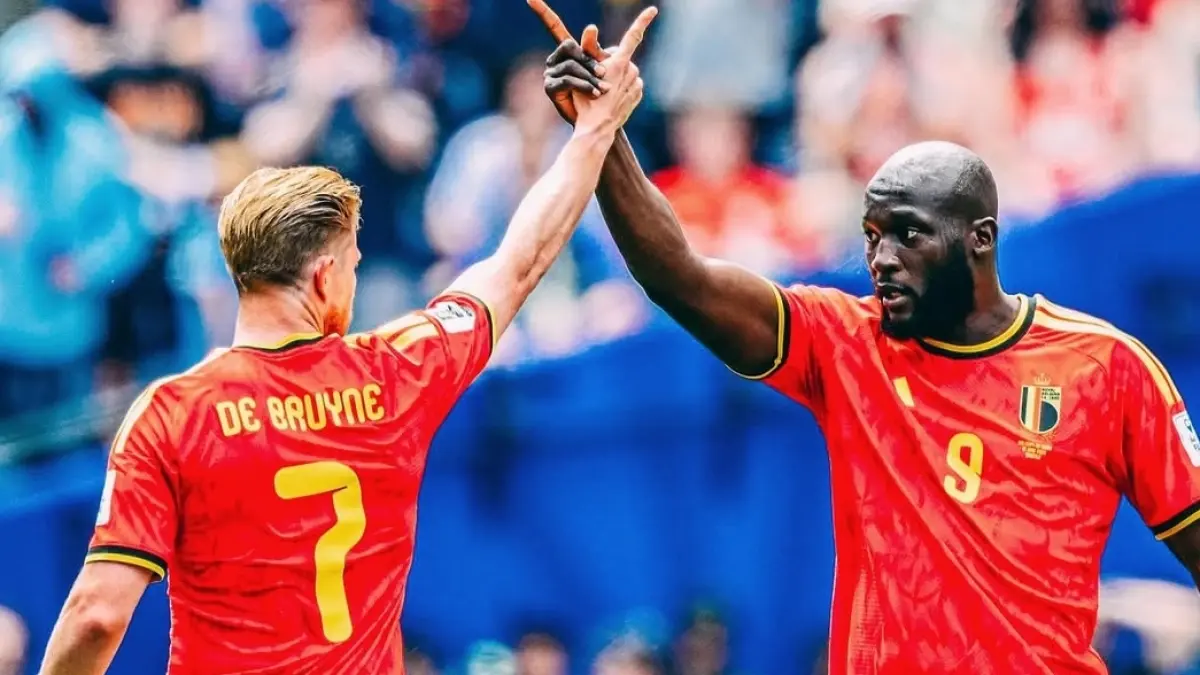 Sisa generasi emas Belgia, Kevin de Bruyne dan Romelu Lukaku. (Instagram) 