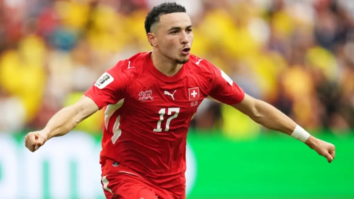 Ruben Vargas jadi penentu kemenangan Swiss atas Kolombia. (Ethan Cairns/The Canadian Press via AP) 