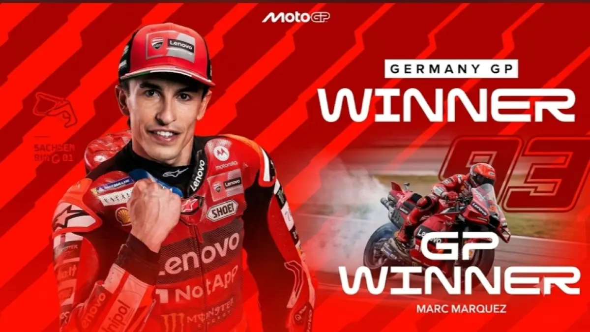 Marc Marquez jawara di GP Jerman. (MotoGP/Gemini AI) 