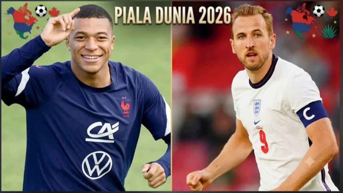Adu tajam Kylian Mbappe vs Harry Kane. (Gemini AI) 