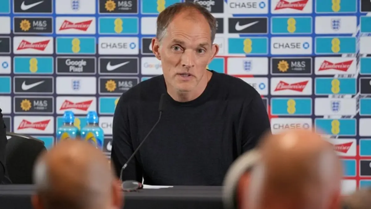 Thomas Tuchel tetap ingin Inggris meraih peringkat ketiga Piala Dunia 2026.( AP/Kin Cheung) 