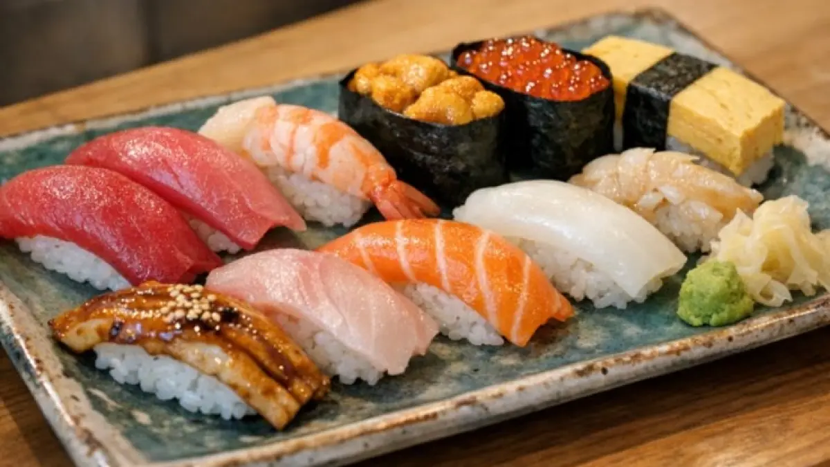 Inilah alasan banyak orang gemar menyantap sushi meski tahu disajikan dari ikan mentah. Foto: Pinterest.
