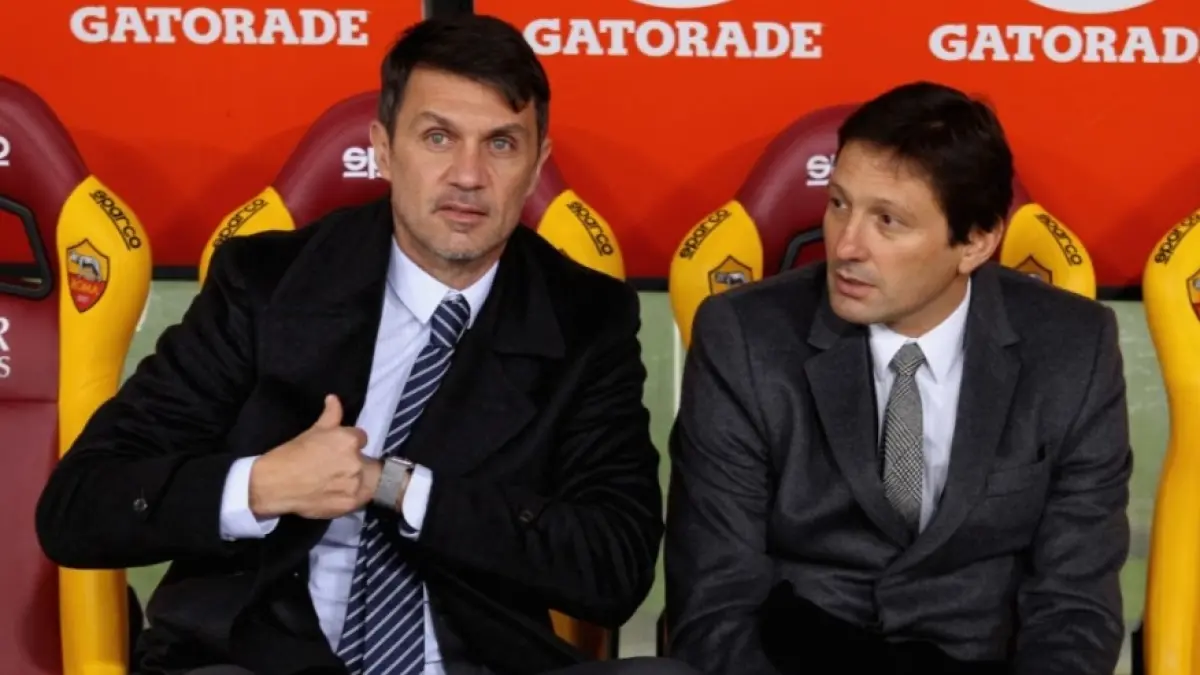 Paolo Maldini (kiri) dan Leonardo. (Football Italia) 