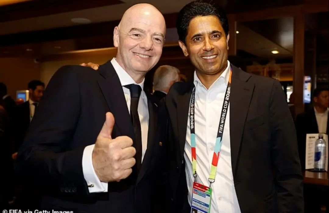 Nasser Al-Khelaifi dinilai lawan sepadan untuk menantang Infantino. (Dailymail) 