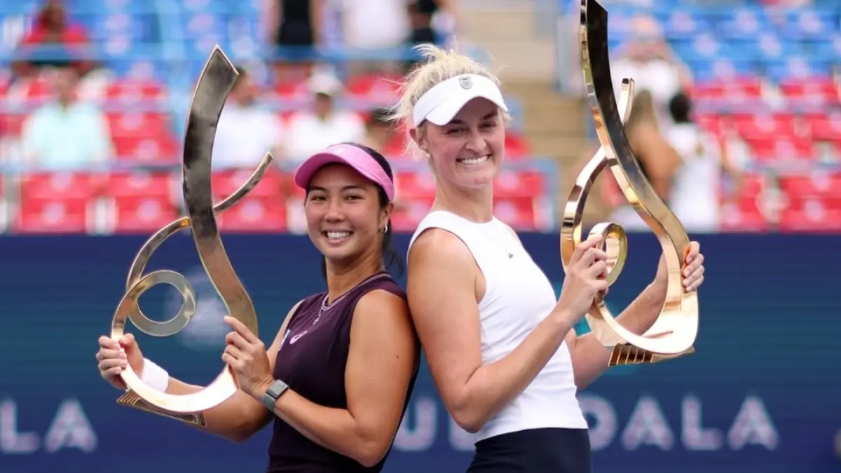 Aldila Sutjiadi dan Erin Routliffe jadi yang terbaik di turnamen Mubadala Citi DC Open 2026. (Instagram) 