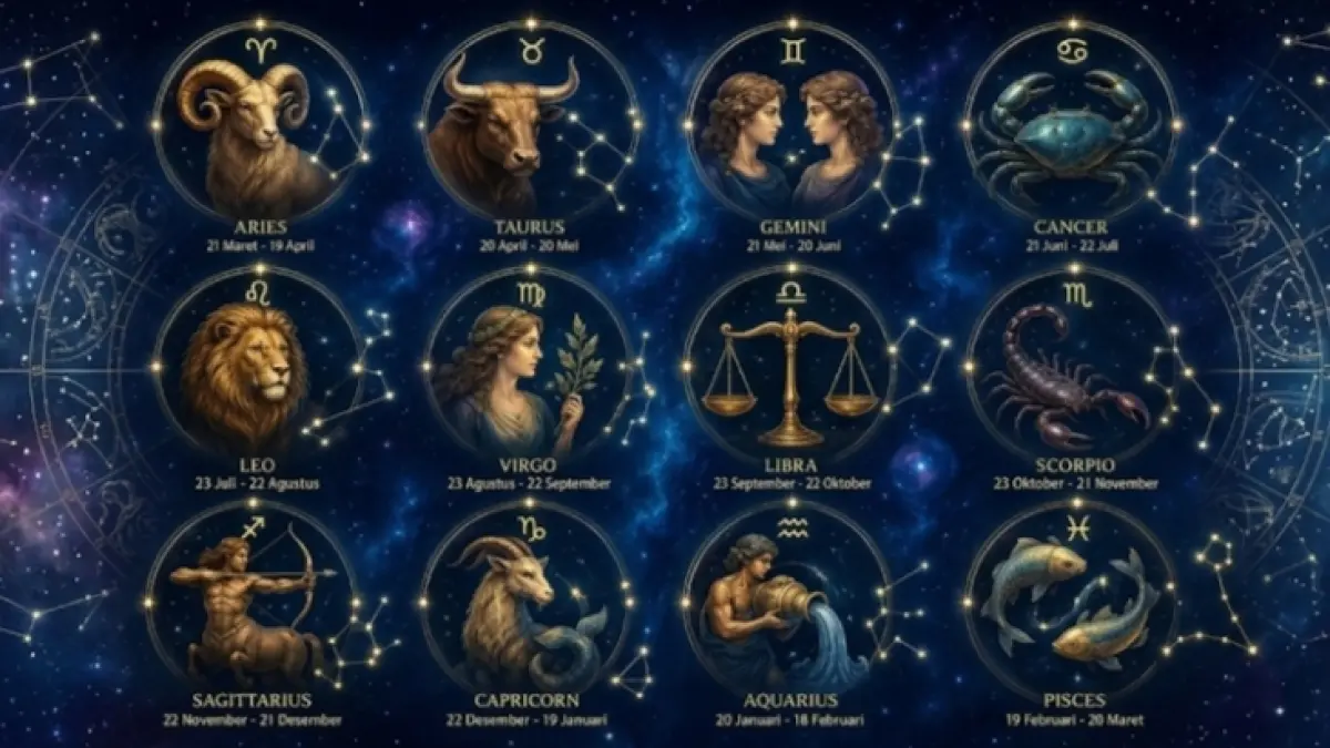 Ilustrasi Zodiak. (AI) 