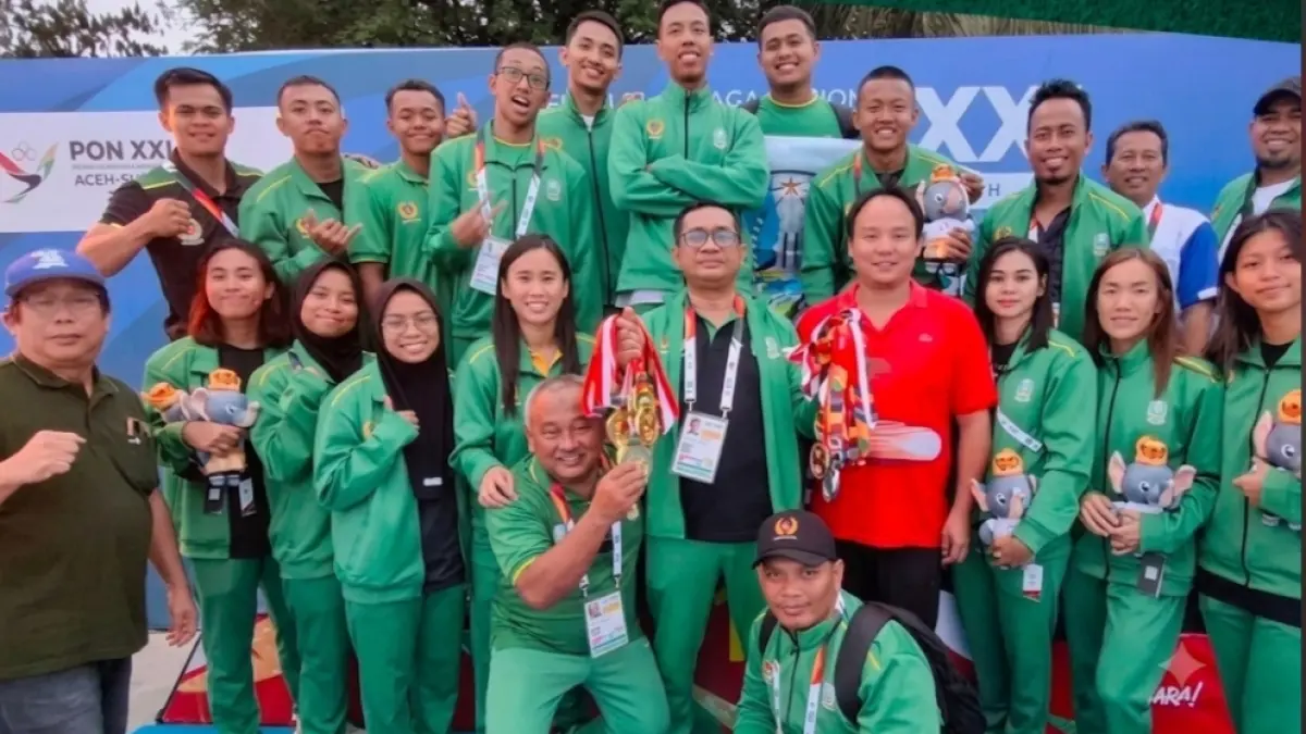 Tim selam Jatim saat berlaga di PON Aceh-Sumut 2024 menjadi juara umum dengan perolehan medali 8 emas, 3 perak, 5 perunggu. (Humas) 