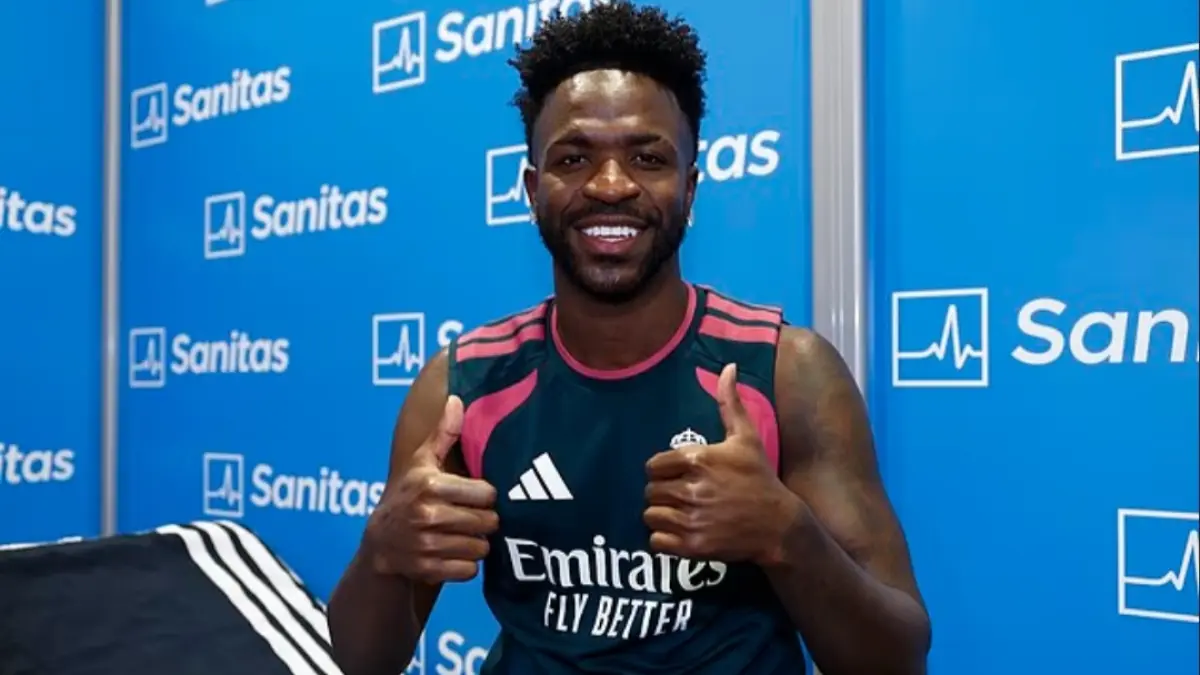Vinicius Junior kembali bergabung dengan skuad pramusim Real Madrid pada pekan ini setelah menyelesaikan masa liburnya usai Piala Dunia.(Daily mail) 