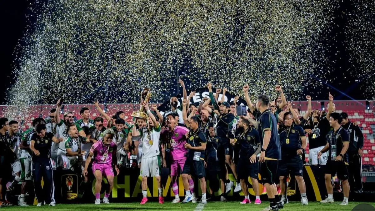 Persebaya Surabaya persembahkan gelar juara Piala Presiden 2026 untuk Bonek dan Bonita. (IG Persebaya) 