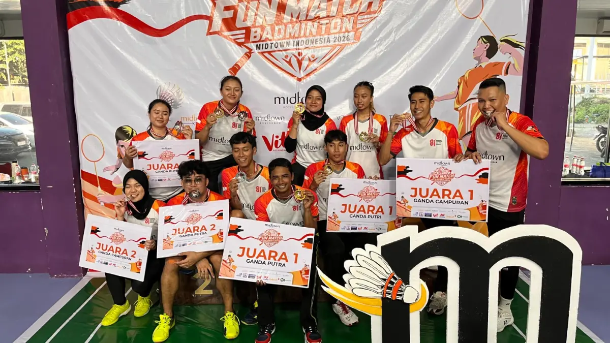 PEMENANG: Para pemenang “Fun Match Midtown Indonesia 2026” yang diadakan Midtown Hotels Indonesia, Minggu (9/8)