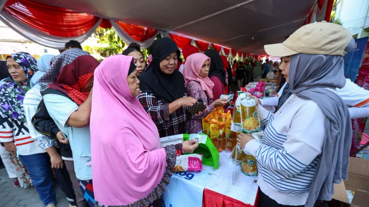 GPM digelar bersamaan dengan pasar murah yang diselenggarakan Dinas Koperasi, Usaha Kecil dan Menengah dan Perdagangan (Dinkopumdag). (Dimas Mahendra) 
