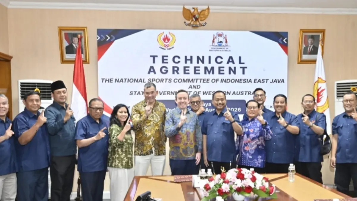 KONI Jatim dan Australia Barat jalin kerjasama peningkatan prestasi atlet. (Humas) 